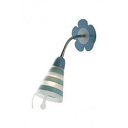 Fan Europe Applique enfant 1 ampoule Métal,diffuseurPVC Bleu