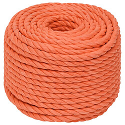 vidaXL Corde de travail Orange 10 mm 50 m Polypropylène