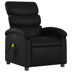 Avis vidaXL Fauteuil de massage inclinable électrique noir similicuir