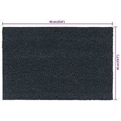 vidaXL Tapis de porte gris foncé 40x60 cm fibre de coco touffeté pas cher