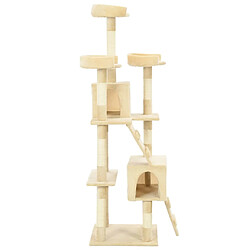 Avis Arbre à chat avec griffoirs,niche pour chat en sisal 170 cm Beige -MN44733