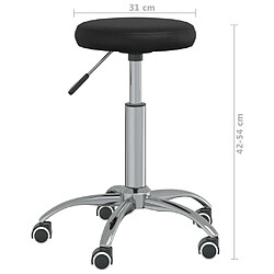 vidaXL Tabouret de massage Similicuir Noir pas cher