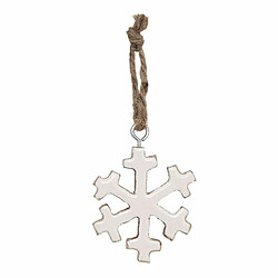 Sujet de Noël Flocon Glacé 5cm Blanc