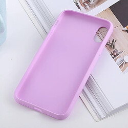 Acheter Wewoo Coque TPU antichoc en silicone liquide de couleur solide pour iPhone XR (Violet)