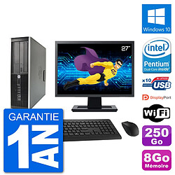 PC HP Compaq 6200 Pro SFF Ecran 27" G630 RAM 8Go Disque 250Go Windows 10 Wifi - Occasion