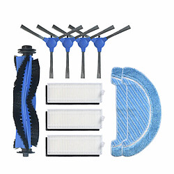 2pcs Chiffons+2paires brosses latérales+3pcs filtres+1pc brosse à rouleau pour Conga Robot 1090 Aspirateur