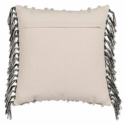 BigBuy Home Coussin Coton Noir Beige 45 x 45 cm