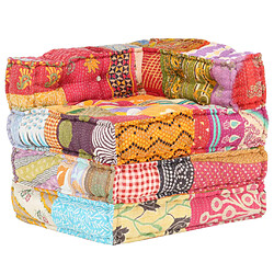 vidaXL Pouf modulaire Patchwork Tissu