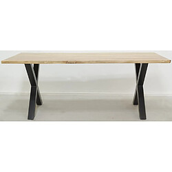 Aubry Gaspard Table rectangulaire en acacia L220 Ep. 35mm.