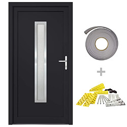 vidaXL Porte d'entrée anthracite 98x190 cm PVC