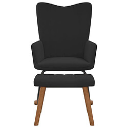 Maison Chic Chaise à bascule avec repose-pied | Fauteuil Relax Noir Velours -GKD43702 