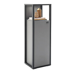 Acheter Pegane Buffet, meuble de rangement en mélamine coloris gris - Longueur 40 x Hauteur 121 x Profondeur 37 cm