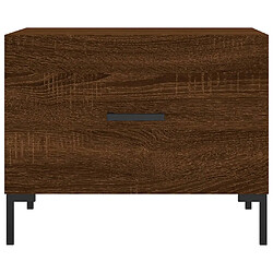 Acheter vidaXL Table basse Chêne marron 50x50x40 cm Bois d'ingénierie