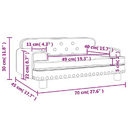 vidaXL Canapé pour enfants cappuccino 70x45x30 cm similicuir pas cher