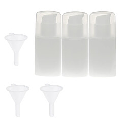 Kit 3pcs 30ml Bouteille Cosmétique à Pompe Vide Spray Flacon Rechargeable en Plastique