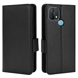 Etui en PU texture litchi avec support, noir pour votre Oppo A15/A15s/A35 (2021)