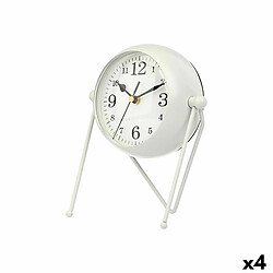 Gift Decor Horloge de table Blanc Métal 18 x 21 x 12 cm (4 Unités)