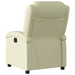 Acheter vidaXL Fauteuil inclinable électrique crème cuir véritable