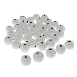 Acheter 1 Paquet De Perles Rondes En Bois Naturelles 3 Tailles 25/18 / 14mm Avec Trou 25mm 20pcs