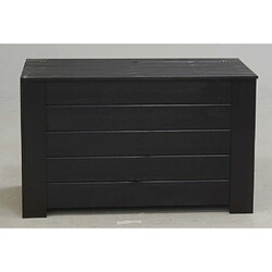 Avis Pinus Coffre de rangement en pin 77 x 40 x 50 cm noir.