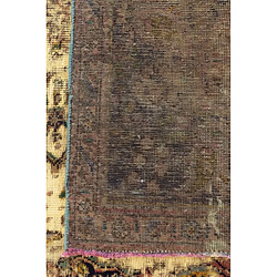 Vidal Tapis de laine 291x194 jaune Vintage Royal