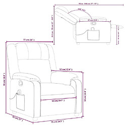 vidaXL Fauteuil de massage inclinable Cappuccino Similicuir pas cher