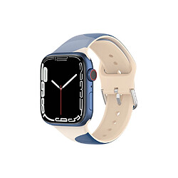 Eko Bracelet pour Apple Watch 38/40/41mm en TPU Abstract Blanc / Bleu