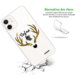 Avis Coque iPhone 12 mini souple transparente Cerf Moi Fort Motif Ecriture Tendance Evetane