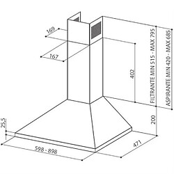 Avis Hotte décorative murale 90cm 370m3/h inox - 5605618 - FABER