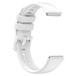 Blanc-Bracelet de montre en silicone Bracelet d'interface en métal pour huawei band7