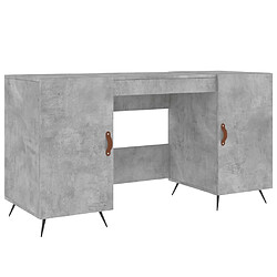 Maison Chic Bureau,Table de travail pour chambre gris béton 140x50x75 cm bois d'ingénierie -GKD96111