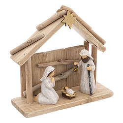 Atmosphera, Createur D'Interieur Crèche de Noël en bois - 3 santons