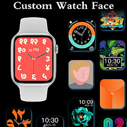 Universal Smartwatch Bluetooth Appelé Custom Watch Face Femme 1,69 pouces IP67 280mAh pour IOS 44mm | Smartwatch (Noir)