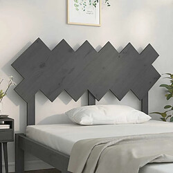 Avis Maison Chic Tête de lit scandinave,Meuble de chambre Gris 132x3x81 cm Bois massif de pin -MN37289