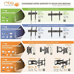 Avis Support mural inclinable/orientable pour écran de 32 à 90 - h3290-6a - MBG FRANCE