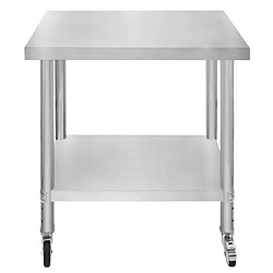 Monstershop Table de Travail en Inox 76cm x 45cm x 86cm - KuKoo