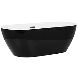 Beliani Baignoire îlot noire 170 x 80 cm CARRERA pas cher