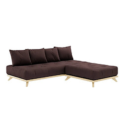 Avis Inside 75 Canapé convertible futon SENZA pin naturel coloris marron couchage 90 cm.