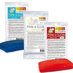 Scrapcooking Kit de pâte à sucre France - bleu-blanc-rouge - 450 g