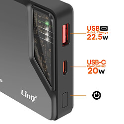 Acheter LinQ Batterie Externe iPhone MagSafe 15000mAh + USB-C 20W + USB 22.5W Noir