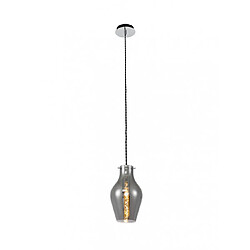 Acheter Luminaire Center Suspension design 1 ampoule Chrome poli,fumé