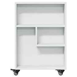 Avis vidaXL Chariot de rangement étroit blanc 48x13x68 cm bois d'ingénierie