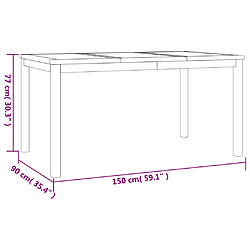 vidaXL Ensemble à manger de jardin 5pcs Bois de teck massif pas cher