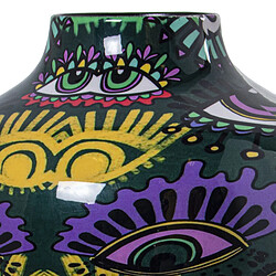 Vase Alexandra House Living Métal Yeux 21 x 21 x 26 cm pas cher