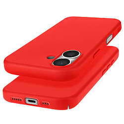 Avizar Coque pour iPhone 16 Semi-rigide Soft-touch Anti-traces Rouge