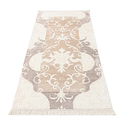 Avis Vidal Tapis de couloir en laine 201x84 beige Darya