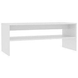 Maison Chic Table basse,Table Console Table d'appoint, Table pour salon Blanc 100x40x40 cm Bois d'ingénierie -MN17844