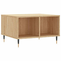 Maison Chic Table basse,Table Console Table d'appoint, Table pour salon Chêne sonoma 60x50x36,5 cm Bois d'ingénierie -MN31738