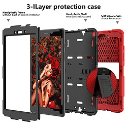 Avis Wewoo Pour Galaxy Tab A8.0 2019 / T290 Housse de protection en silicone bicolore antichoc avec support rouge + noir