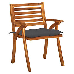 Avis vidaXL Chaises de jardin avec coussins lot de 4 Bois de teck solide